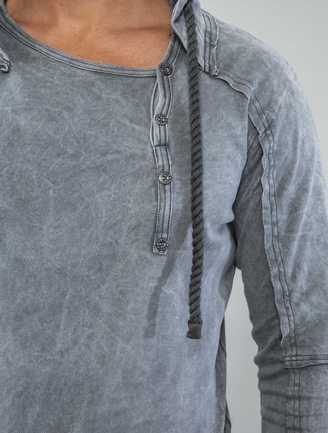 Albini Hooded Henley Sweater