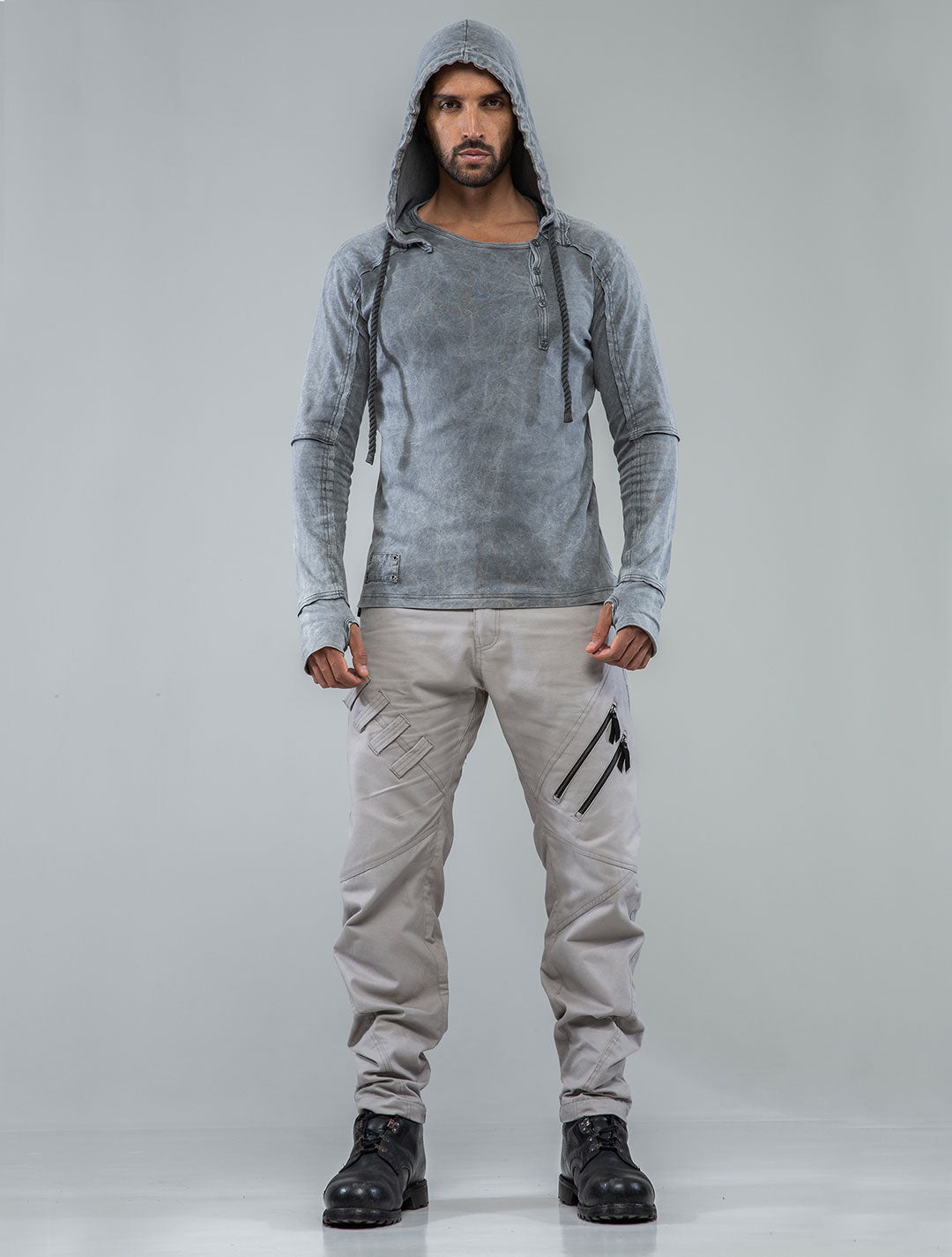 Albini Hooded Henley Sweater
