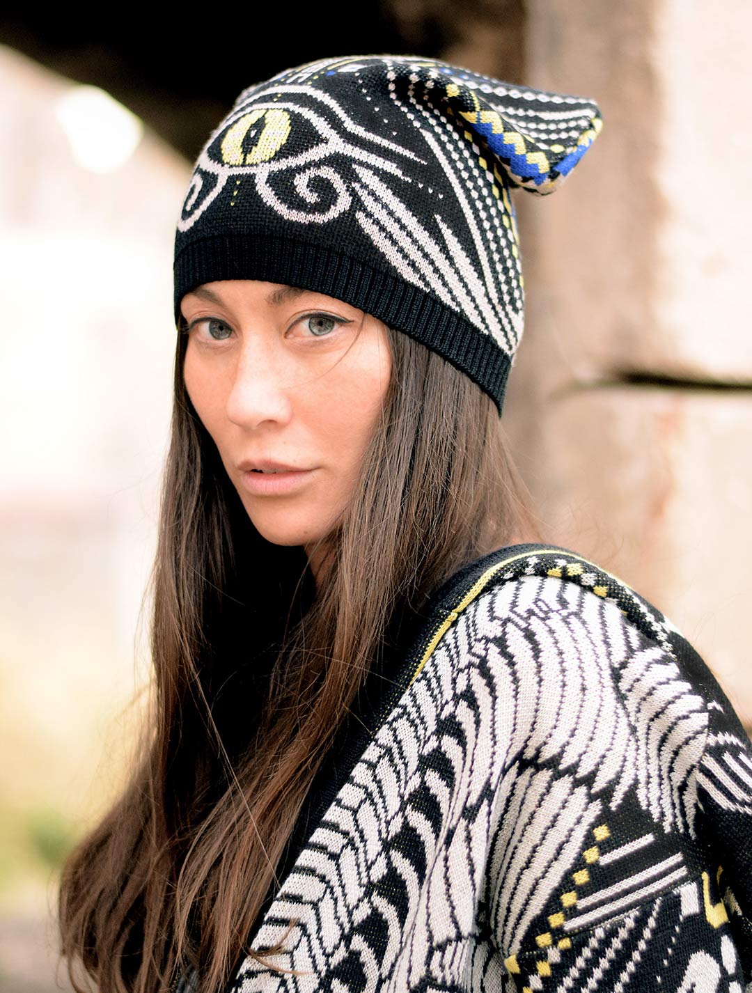 Alchemistry Unisex Beanie Hat by EGOSYSTEMA - Psylo Fashion