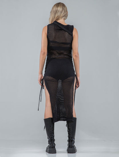 Amebix See-Through Midi Dress
