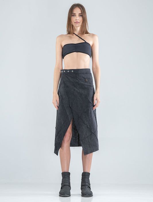 Aoki Midi Wrap Skirt - Psylo Fashion