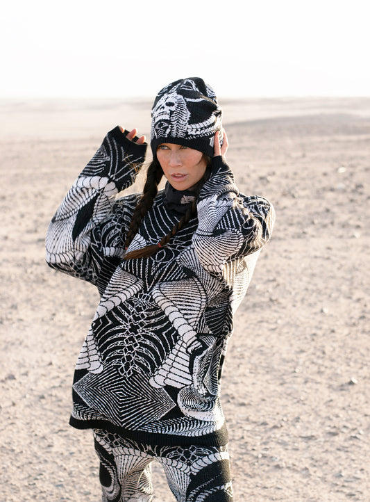 Apocalipto Hemp Beanie Hat by EGOSYSTEMA