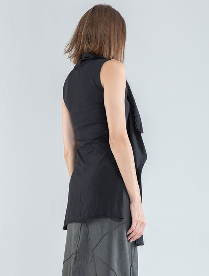 Aspen Sleeveless Asymmetric Tunic - Psylo Fashion