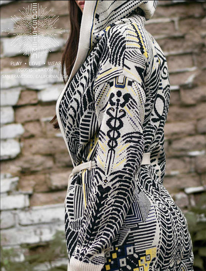 Alchemistry Unisex Knit Cardigan by EGOSYSTEMA - Psylo Fashion