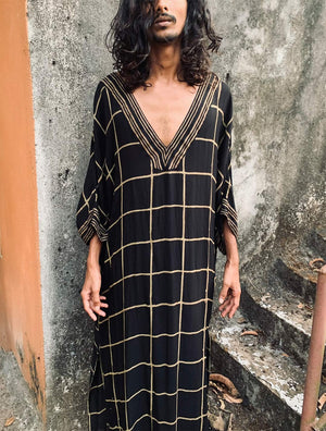 Unisex 'Kurta' Long Dress by Alekai - Psylo Fashion