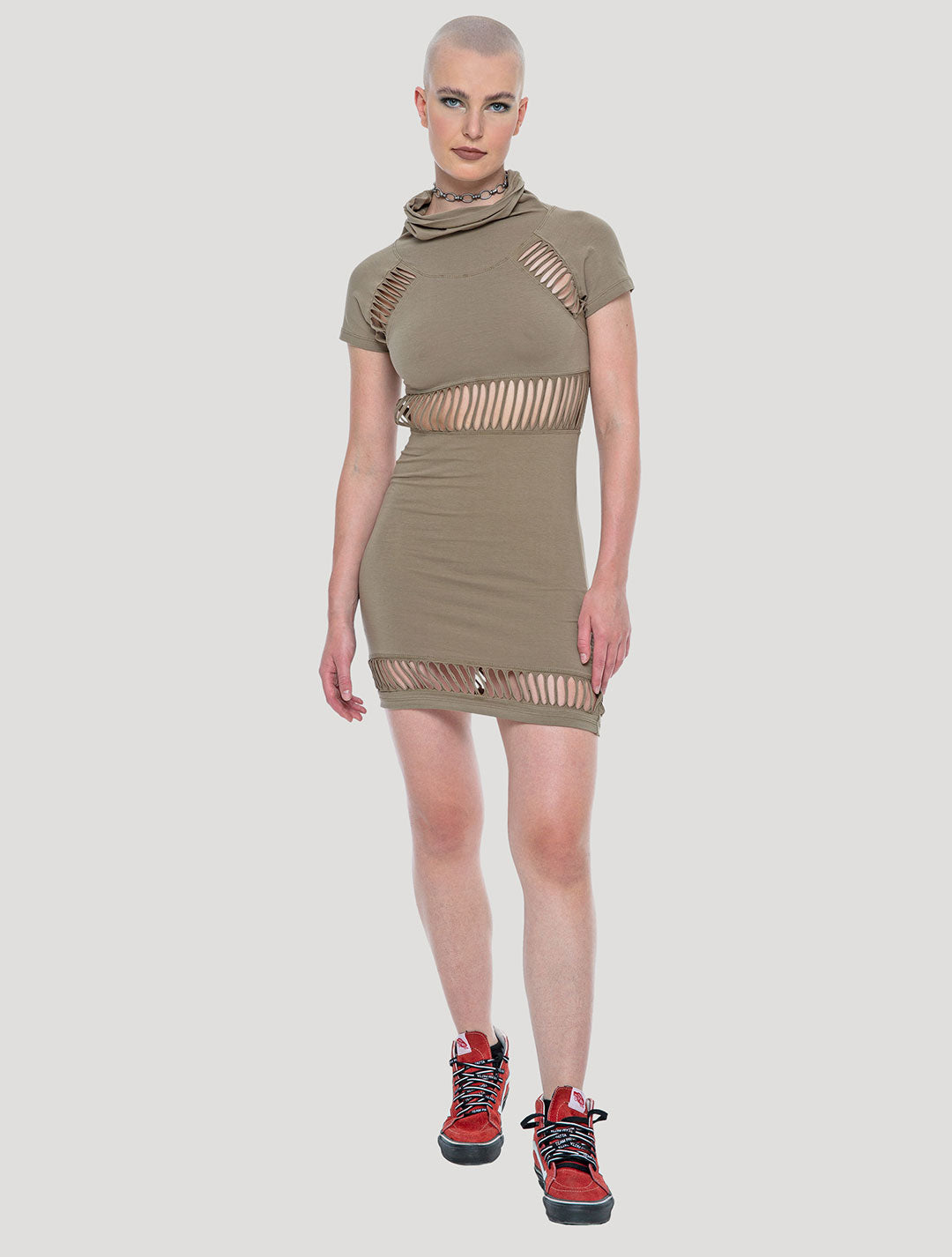 Cement Berry Mini Dress - Psylo Fashion