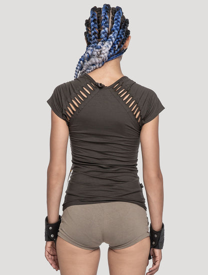 Olive green Berry Rmx Top - Psylo Fashion