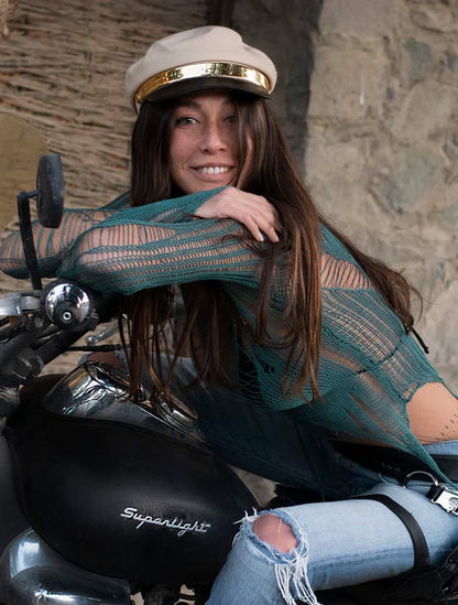 'Chacruna' See-through Knit Top by EGOSYSTEMA