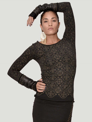 Drag Braided Top Long Sleeves by Psylo Fashion