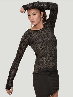Drag Braided Top Long Sleeves by Psylo Fashion