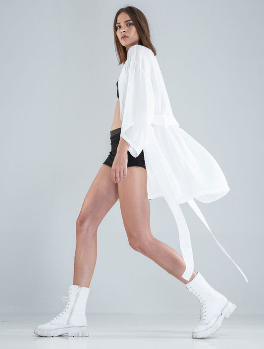 Ethnic Rmx Short Kimono - Psylo Fashion