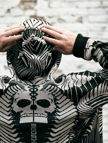 Fatality Unisex Knit Cardigan by EGOSYSTEMA - Psylo Fashion
