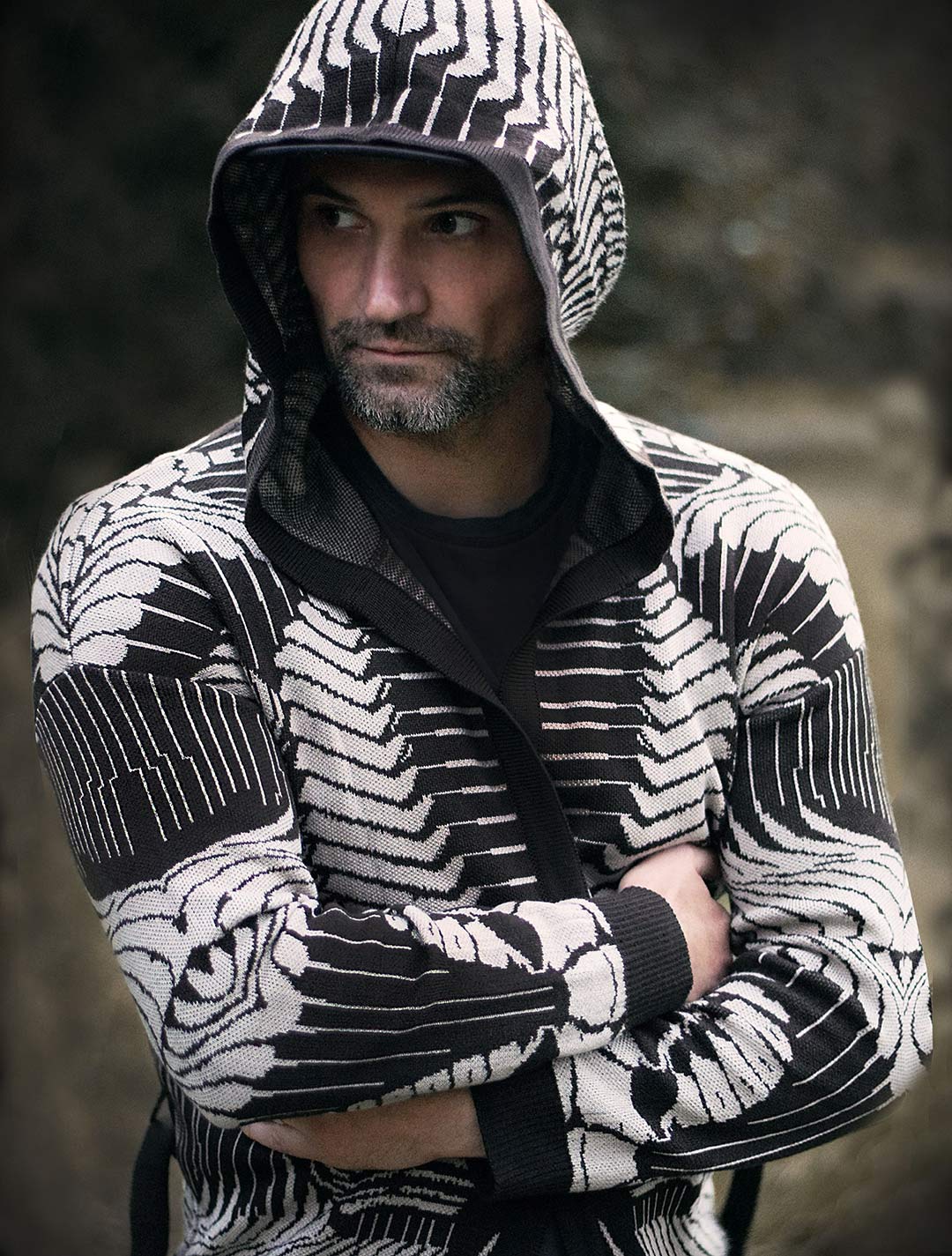 Fatality Unisex Knit Cardigan by EGOSYSTEMA - Psylo Fashion