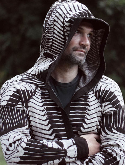 Fatality Unisex Knit Cardigan by EGOSYSTEMA - Psylo Fashion