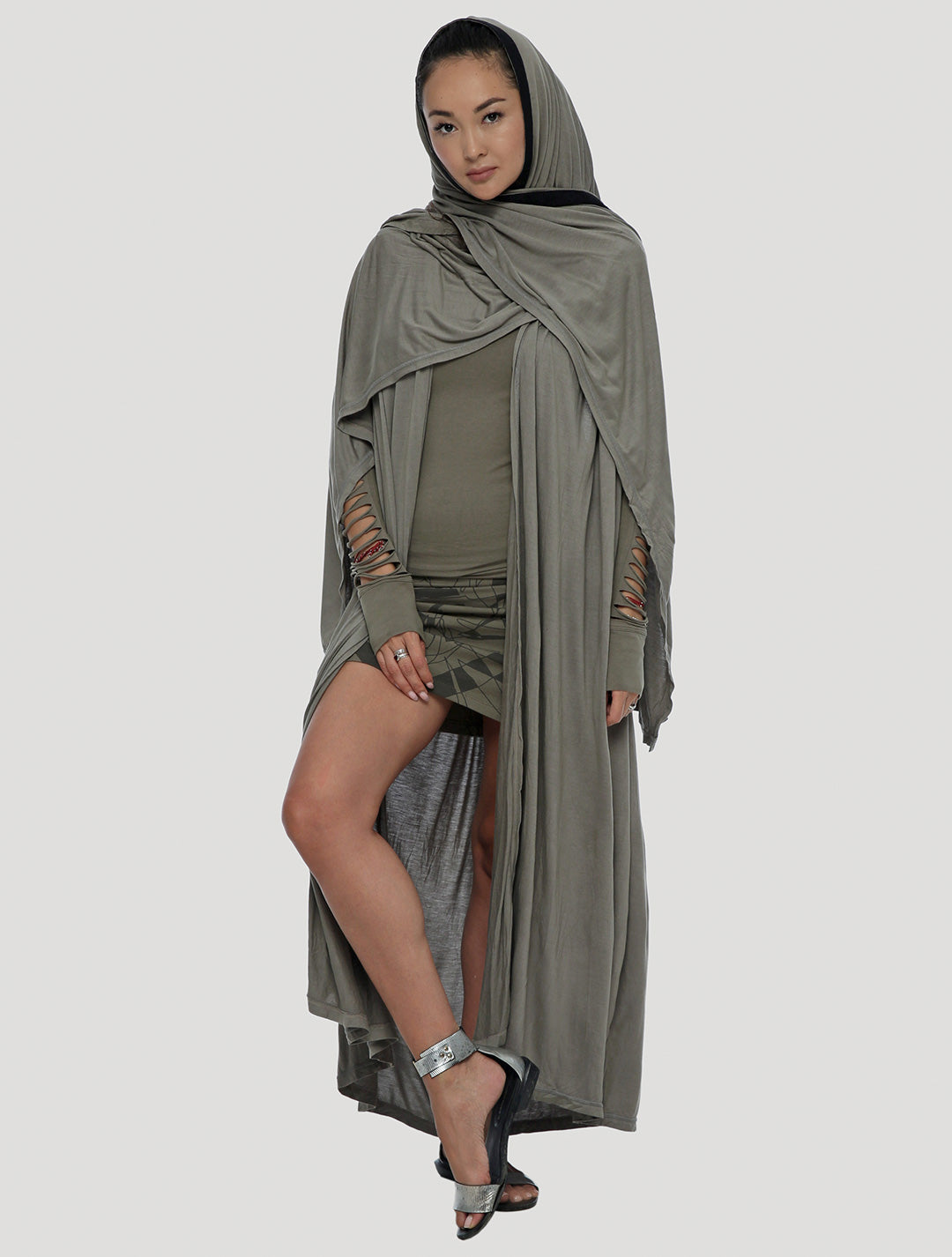 Forest Hooded Long Vest - Psylo Fashion