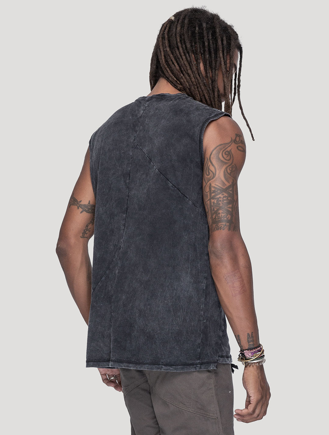 'Fastback' 100% Organic Cotton Sleeveless Tee - Psylo Fashion