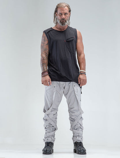 Falcon Asymmetric Sleeveless Tee - Psylo Fashion