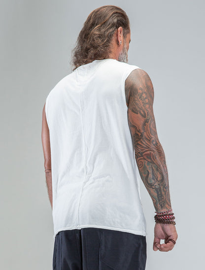 Falcon Asymmetric Sleeveless Tee - Psylo Fashion