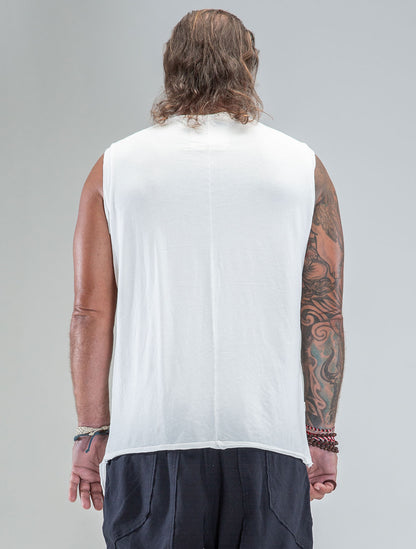 Falcon Asymmetric Sleeveless Tee - Psylo Fashion