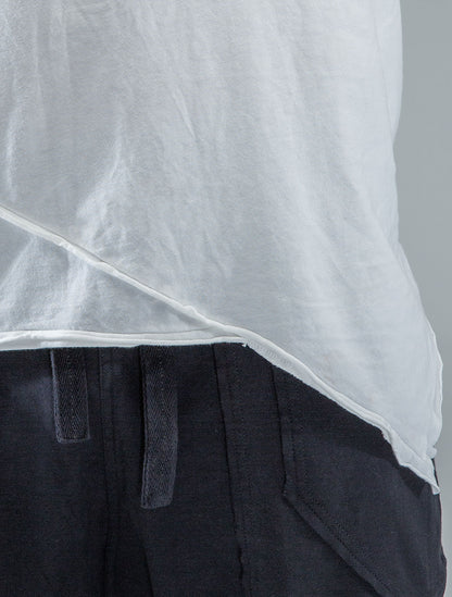 Falcon Asymmetric Sleeveless Tee - Psylo Fashion