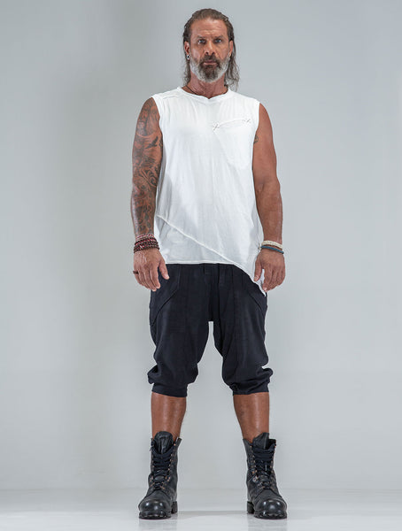 Falcon Asymmetric Sleeveless Tee - Psylo Fashion