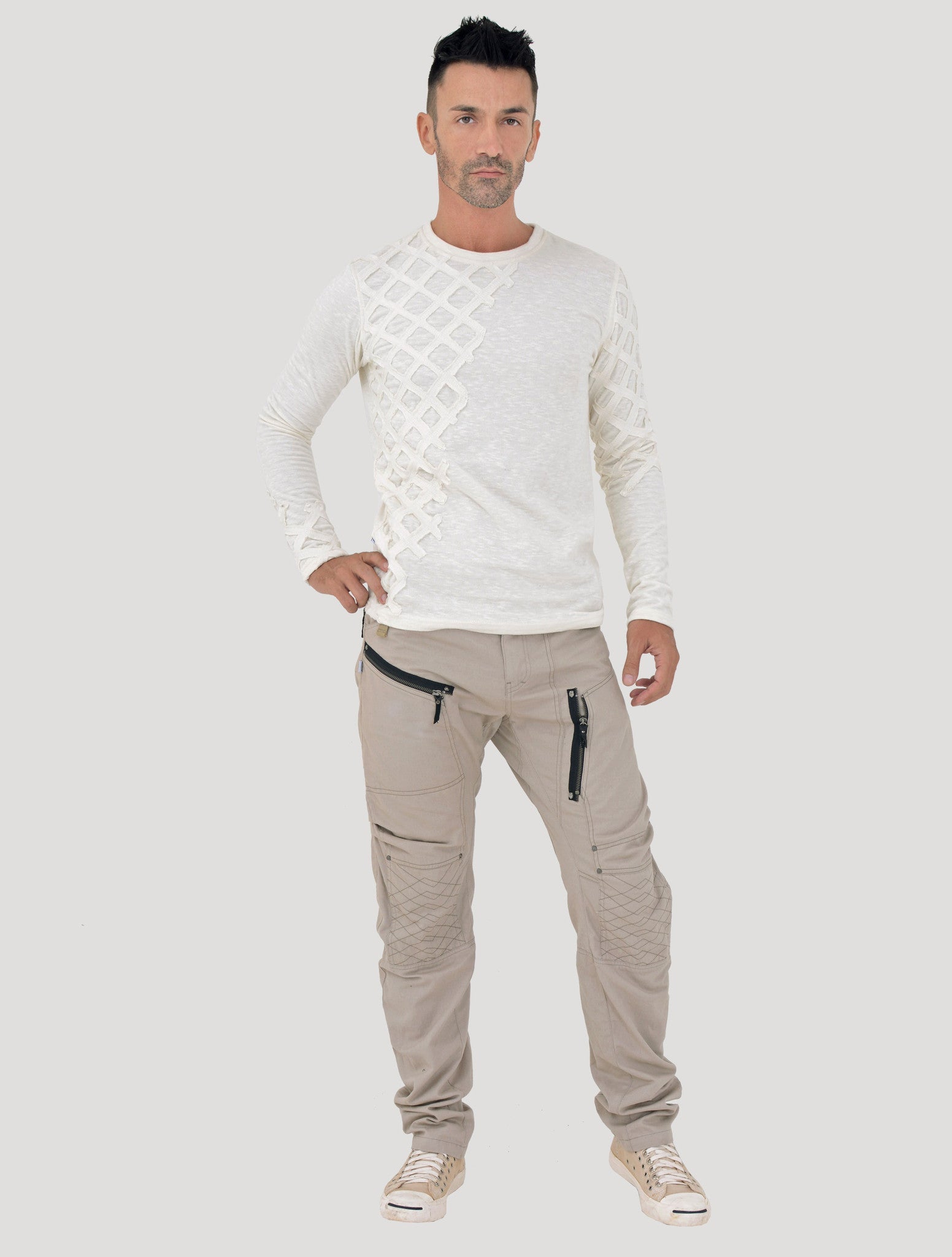'Gauda' off white Sweater - Psylo Fashion