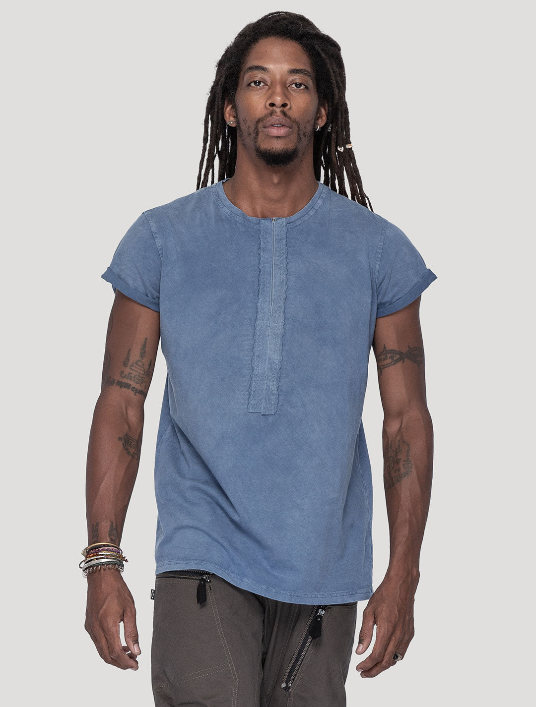 'Green River' Short Sleeves 100% Organic Cotton Tee - Psylo Fashion