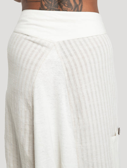 Natural 'Hera' Asymmetrical Wrap Skirt - Psylo Fashion