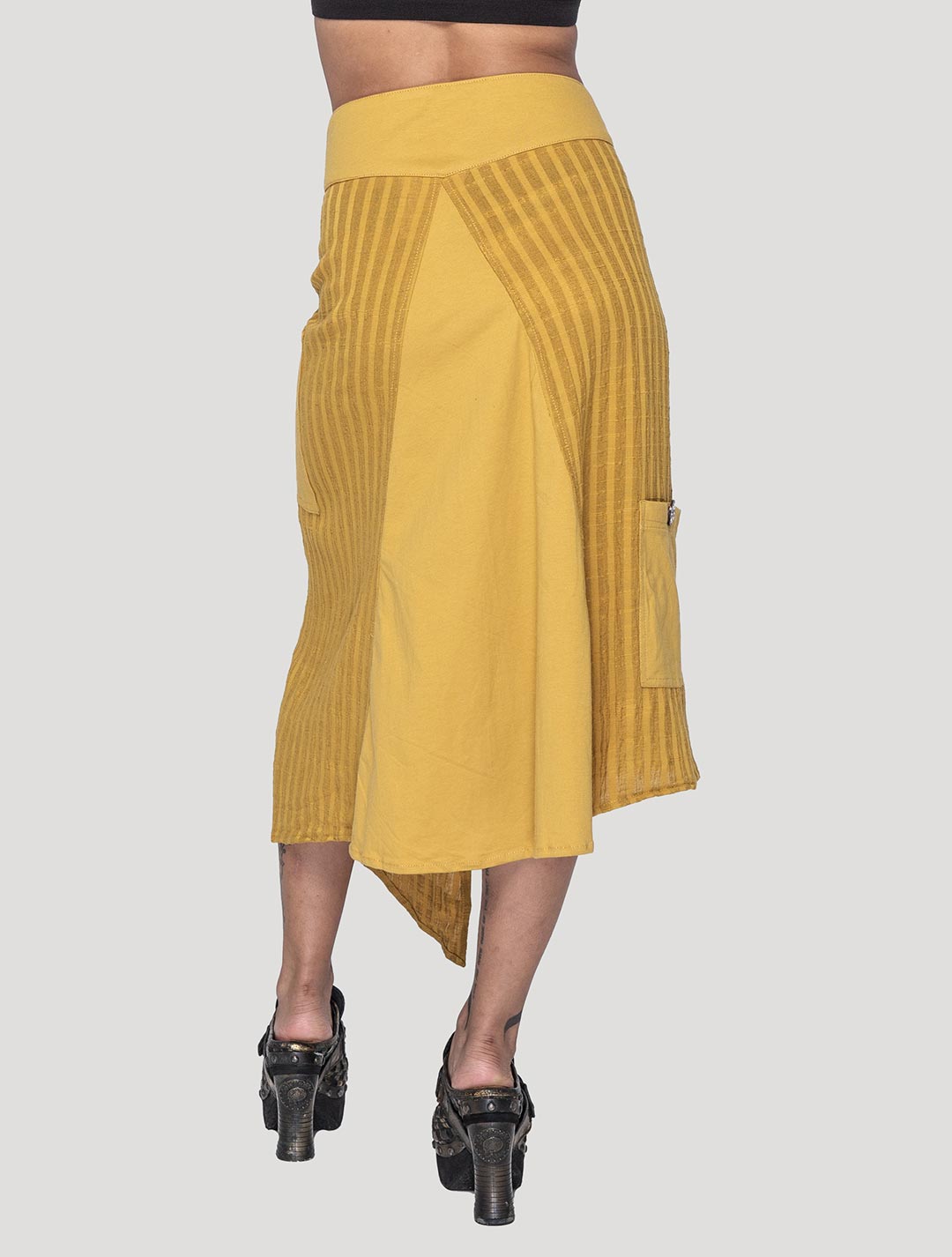 Saffron 'Hera' Asymmetrical Wrap Skirt - Psylo Fashion