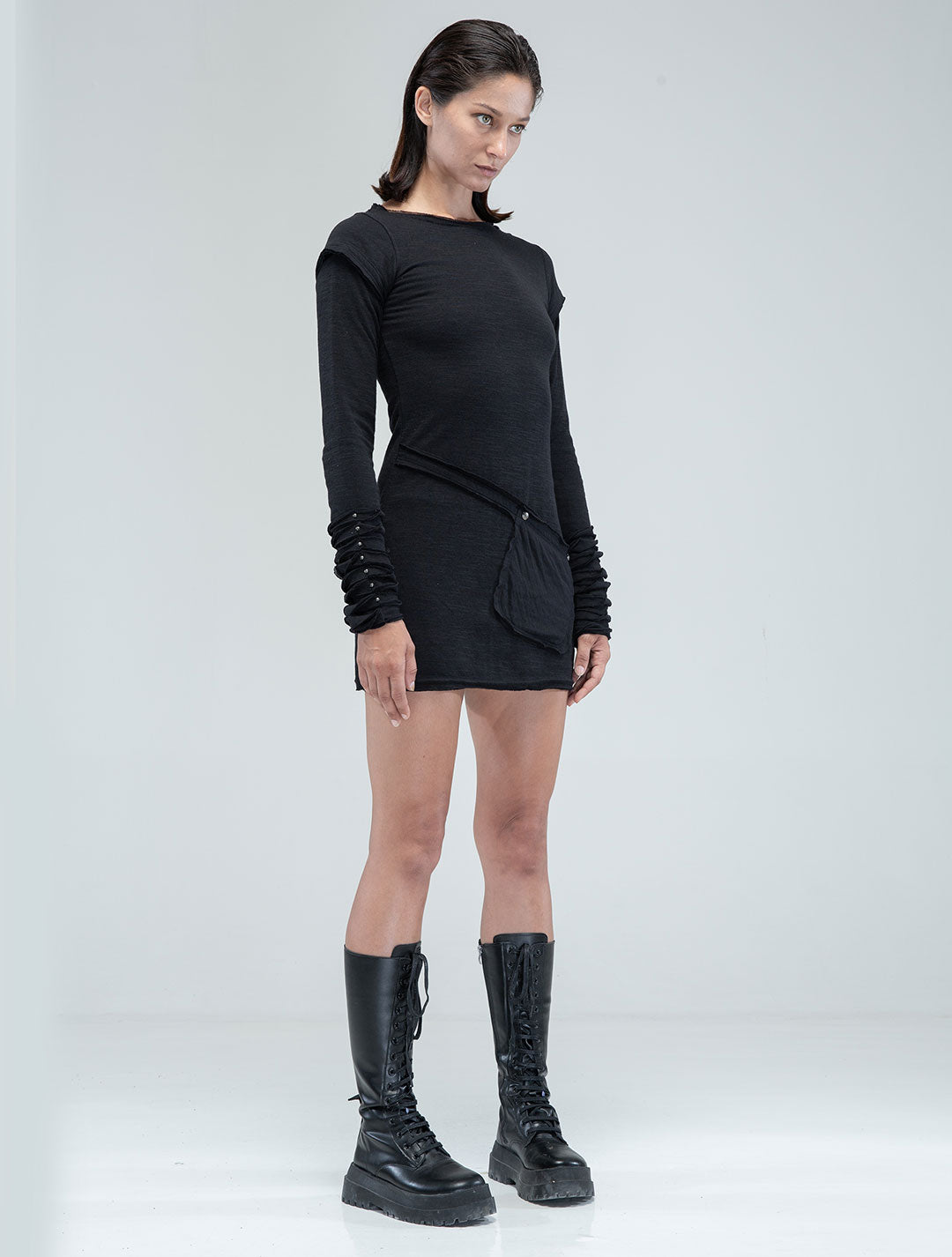 Iggy Long Sleeves Mini Dress - Psylo Fashion