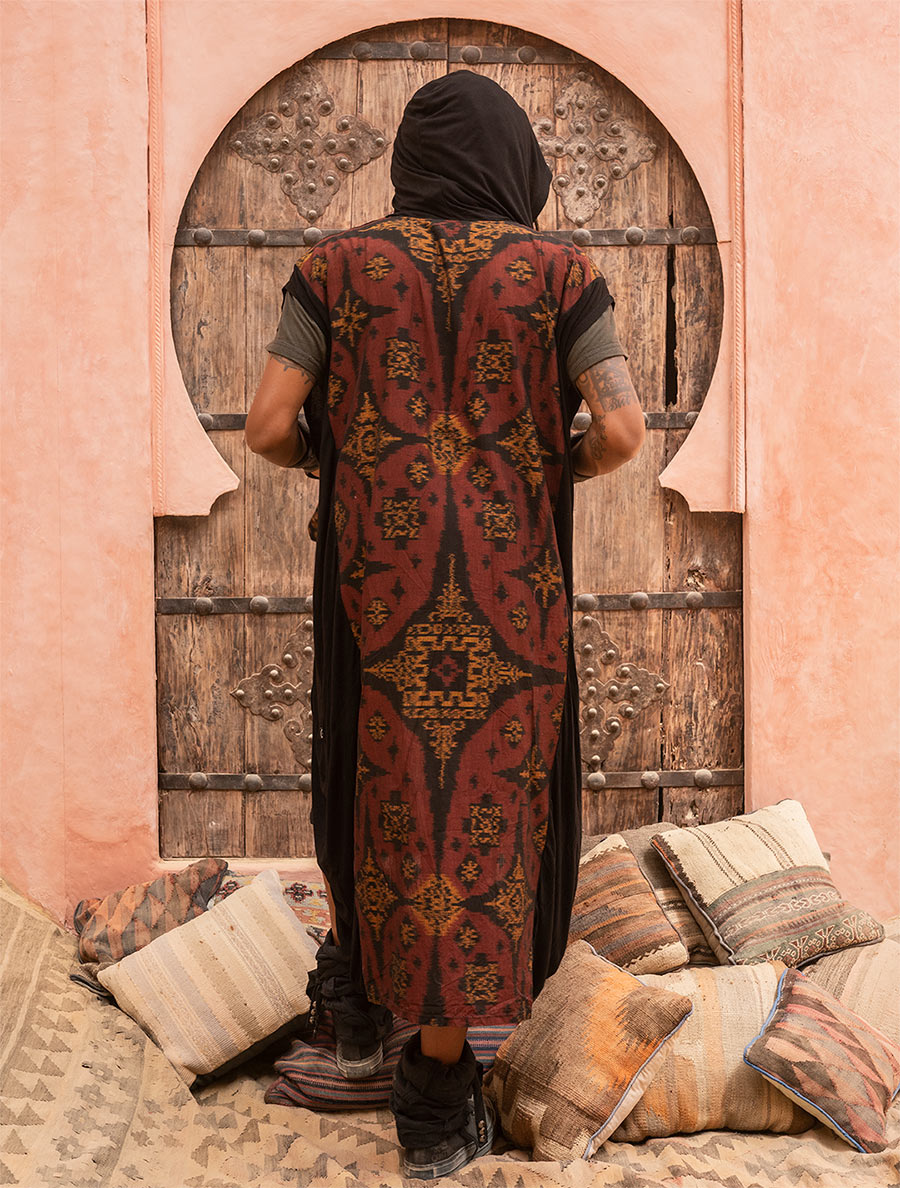 Imma Hooded Tribal Kaftan by Psylo Fashion