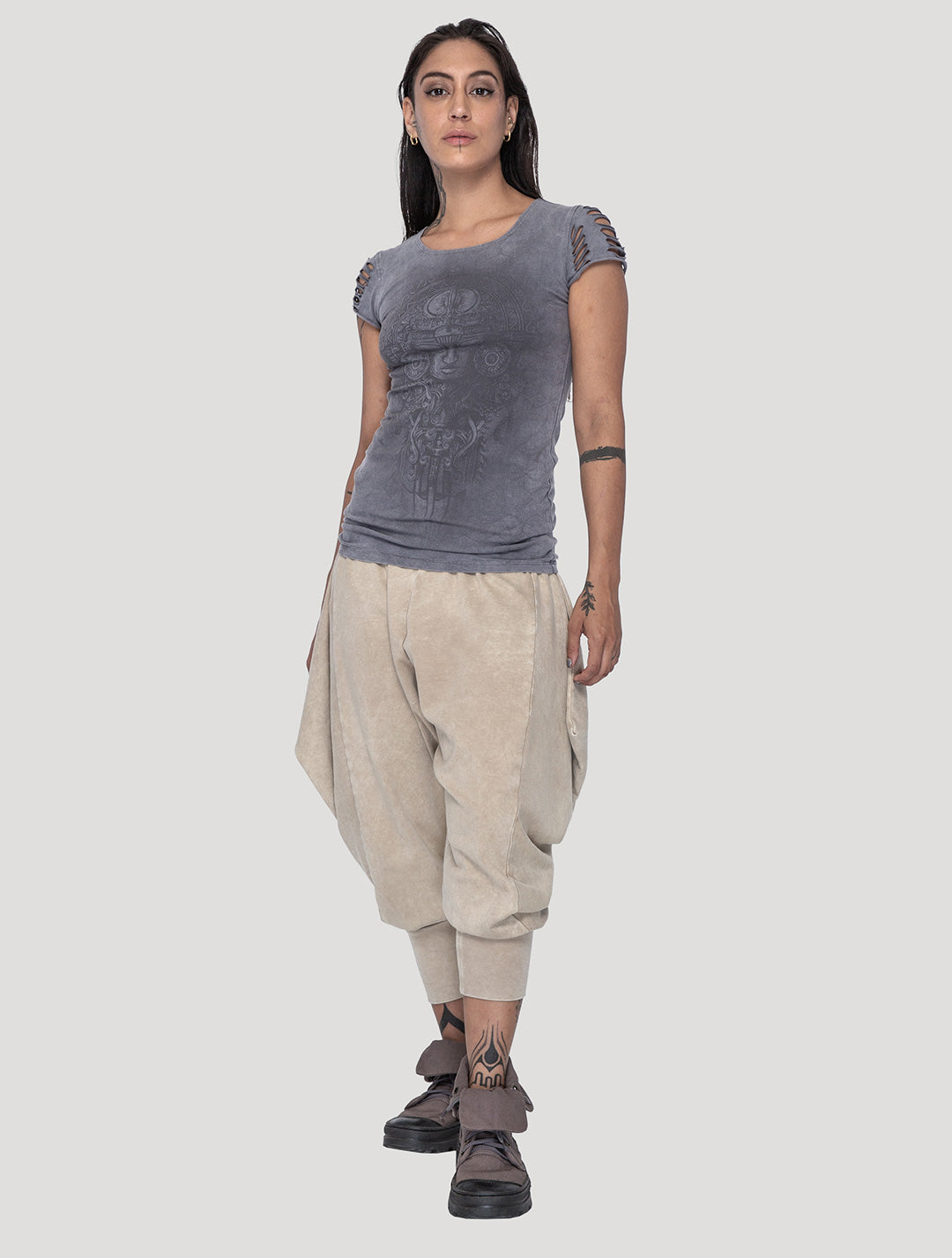 'Kimo' 100% Cotton Grunge Harem Pants - Psylo Fashion