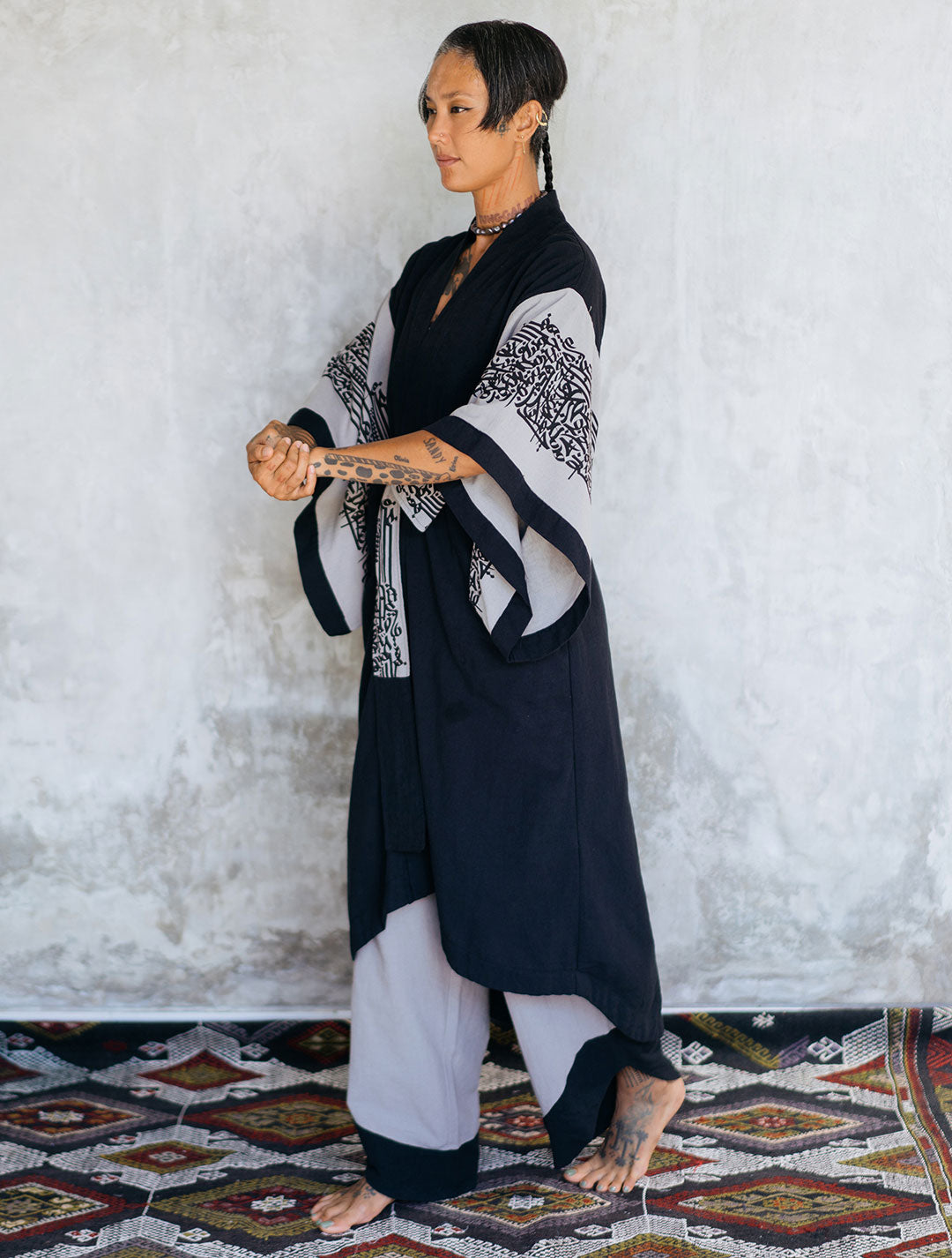 Grey on sale kimono robe