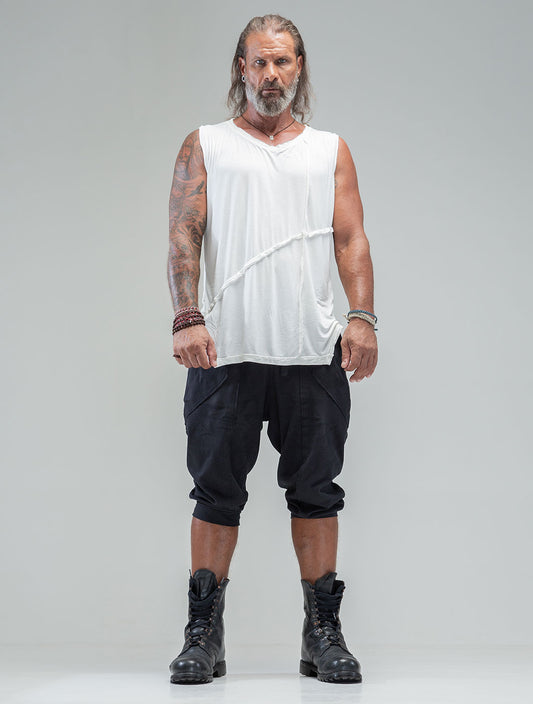 'Lynx' 100% Bamboo Sleeveless Tee - Psylo Fashion