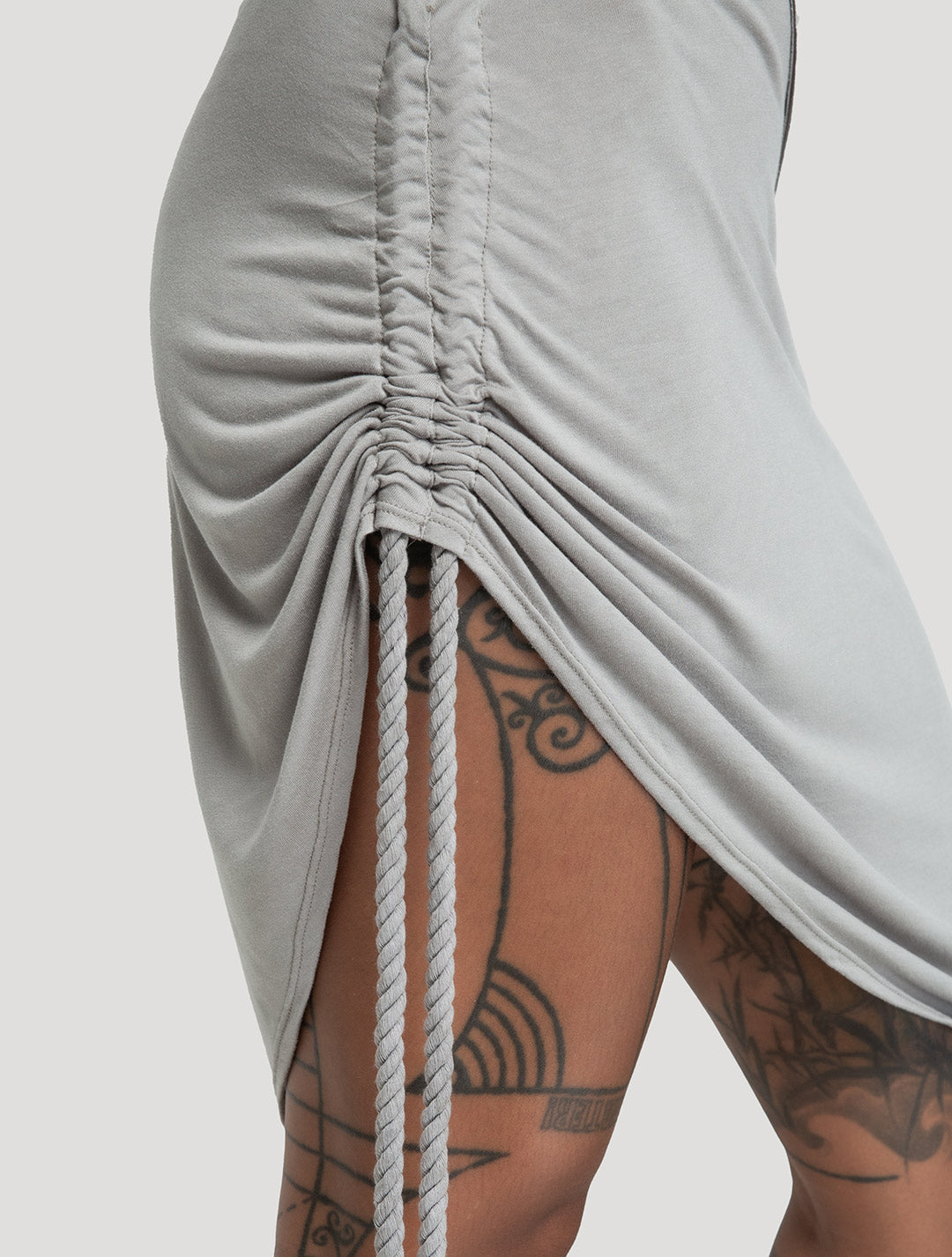 Concrete 'Medusa' 100% Bamboo Asymmetric Mini Dress - Psylo Fashion