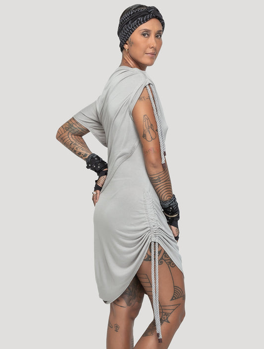 Concrete 'Medusa' 100% Bamboo Asymmetric Mini Dress - Psylo Fashion