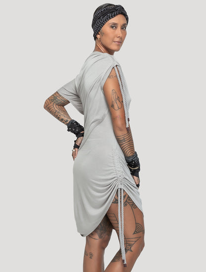 Concrete 'Medusa' 100% Bamboo Asymmetric Mini Dress - Psylo Fashion