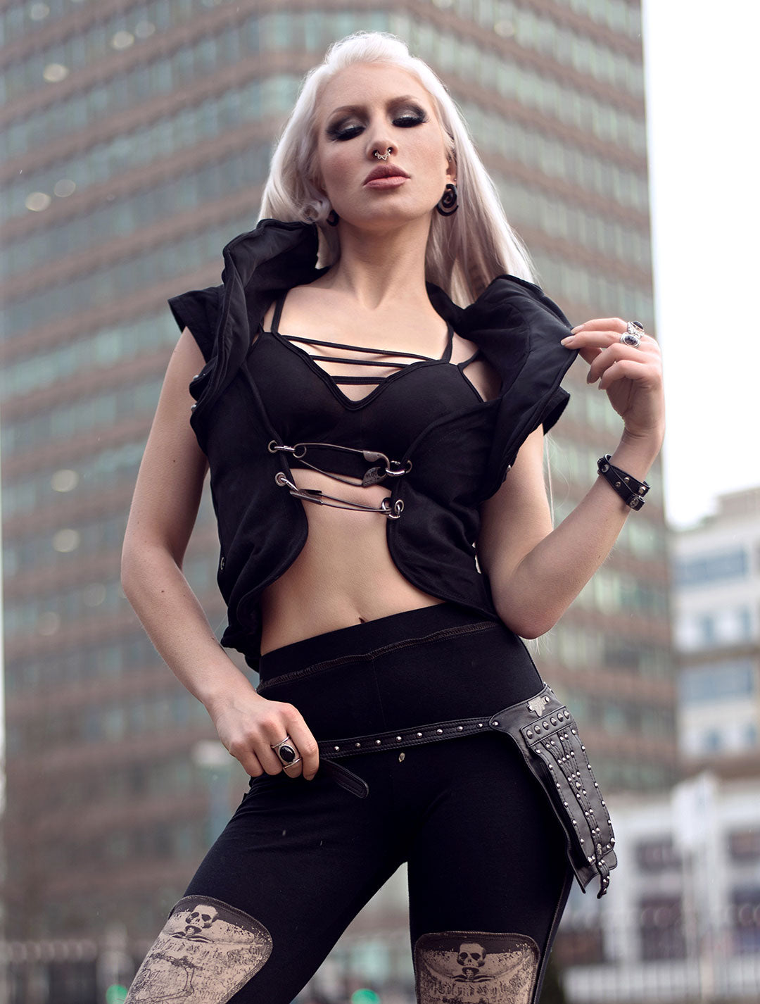 Black Metal Jacket - Psylo Fashion