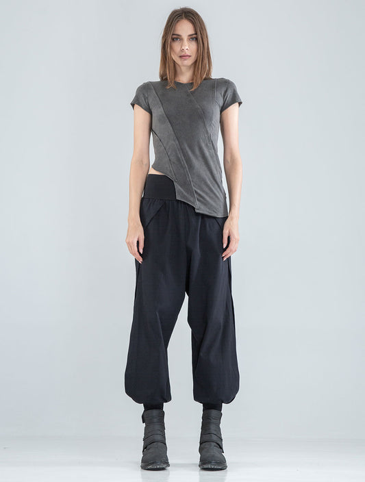 Magnolia Asymmetric Crop Top - Psylo Fashion