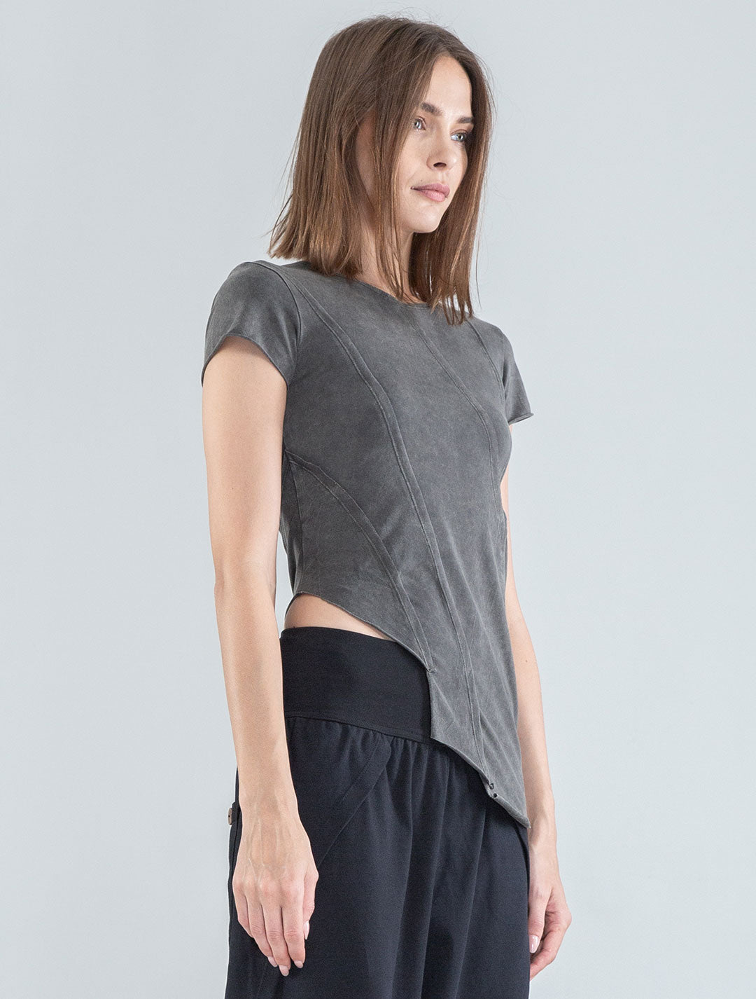 Magnolia Asymmetric Crop Top - Psylo Fashion