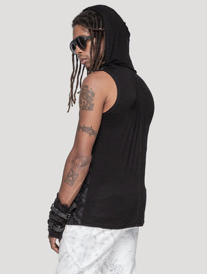 Mantra Sleeveless Hoodie Tee - Psylo Fashion