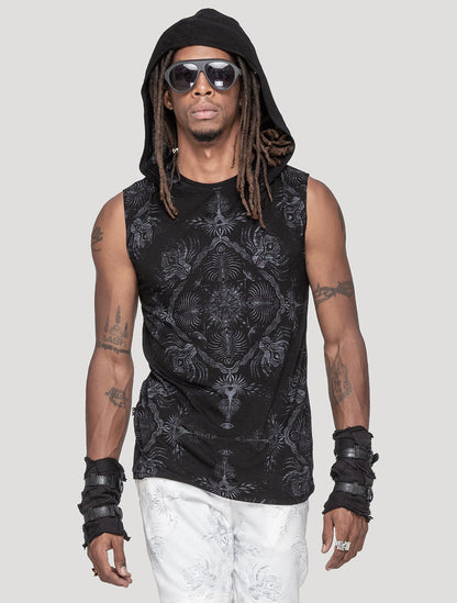 Mantra Sleeveless Hoodie Tee - Psylo Fashion