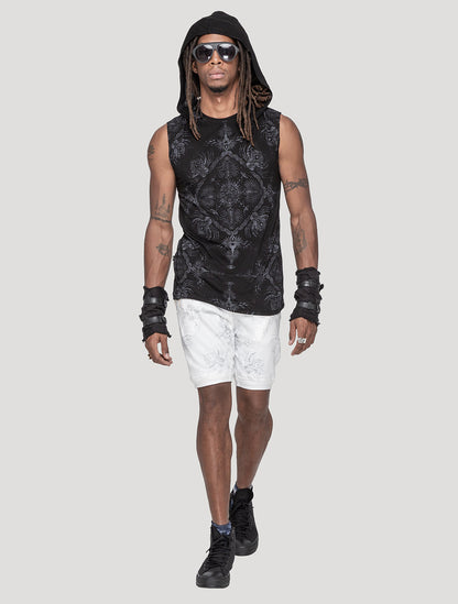 Mantra Sleeveless Hoodie Tee - Psylo Fashion