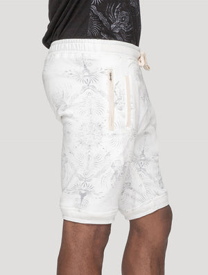'Mantra' Printed 100% Cotton 3/4 Shorts | Streetwear by Psylo Fashion
