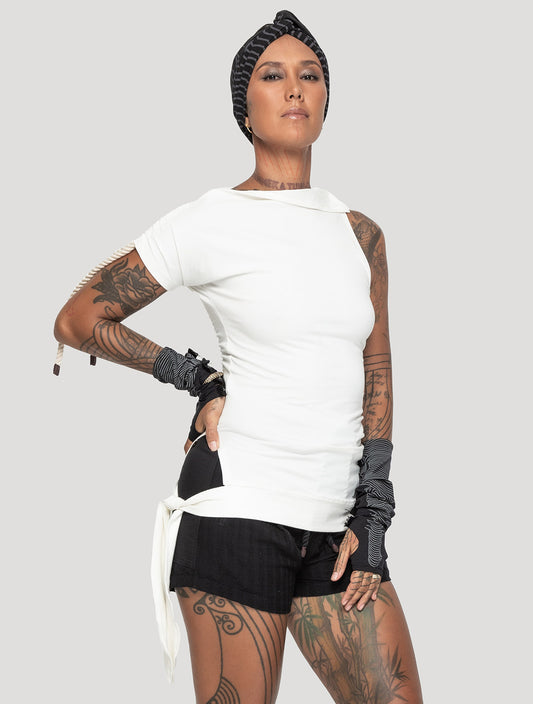 Natural Medusa Tie Top - Psylo Fashion