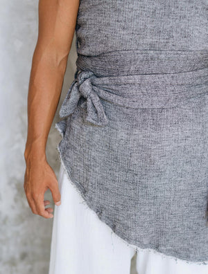 Linen-Cotton 'Muslin' Tee by Shokraneh