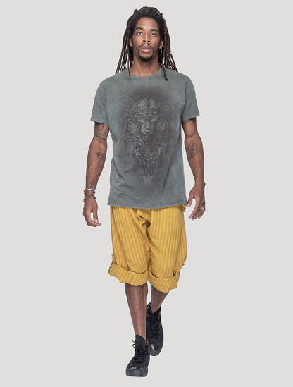 'Maya' Short Sleeves 100% Organic Cotton Grunge Tee - Psylo Fashion