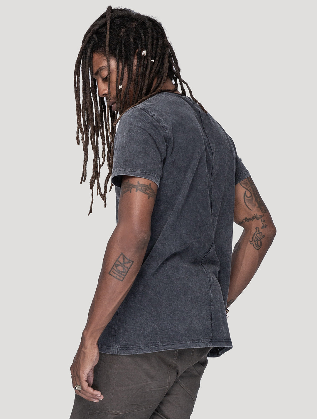 'Nirvana' Short Sleeves 100% Organic Cotton Henley Tee - Psylo Fashion