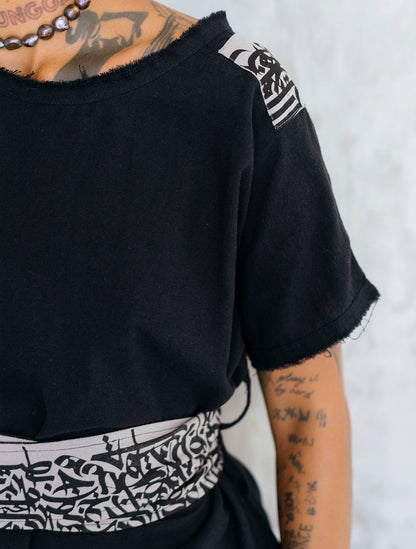 Linen-Cotton 'Nomad' Tee by Shokraneh