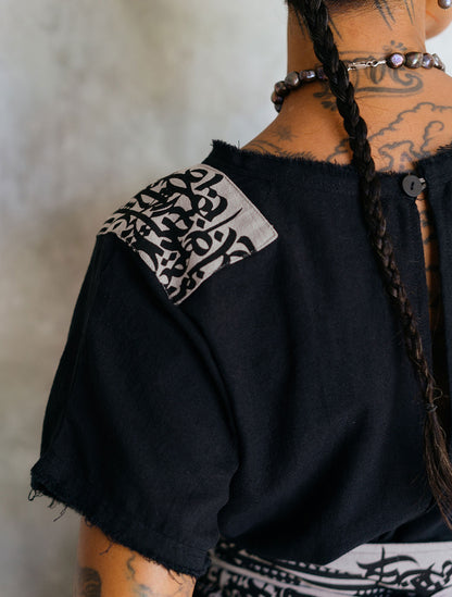 Linen-Cotton 'Nomad' Tee by Shokraneh